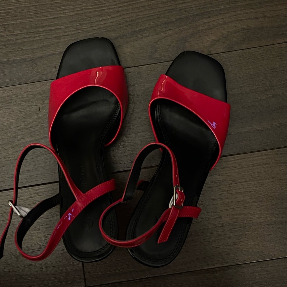 Red heart heels
